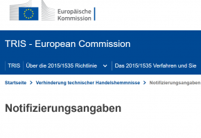 EU-Notifizierungsverfahren TRIS